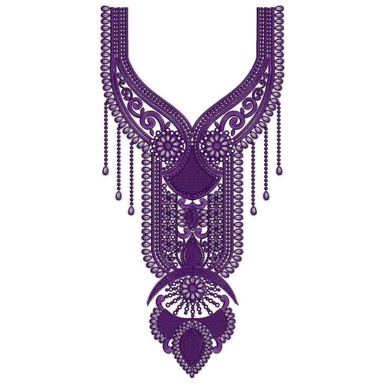 Deepika Dori Neck Embroidery Design