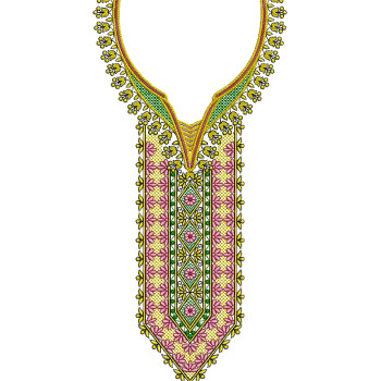 Long Salwar Neck Embroidery