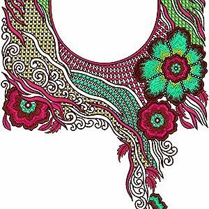 UAE Concept Neck & Sleeve Embroidery Pattern