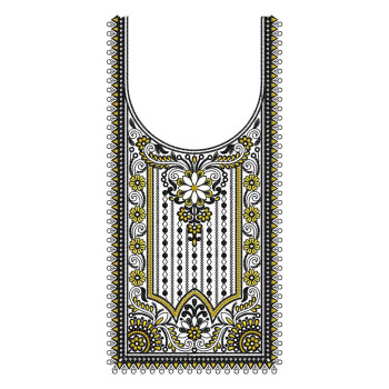 Royal Neck Embroidery Design