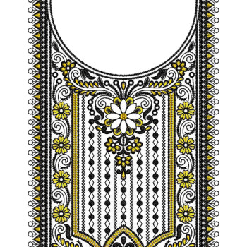 Royal Neck Embroidery Design
