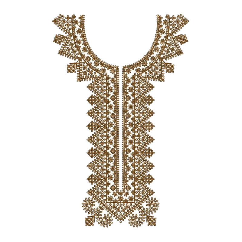 Machine Embroidery Neck Pattern