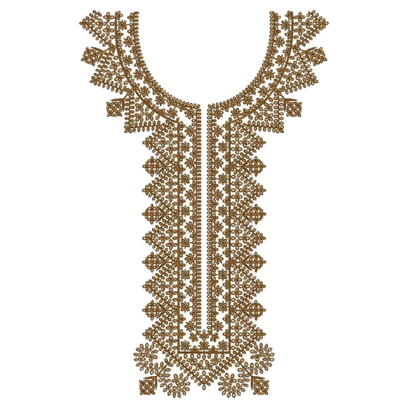 Machine Embroidery Neck Pattern