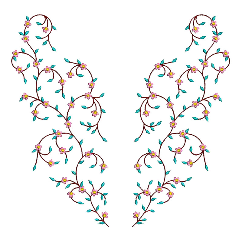 Machine Embroidery Neck Pattern For Kurtis