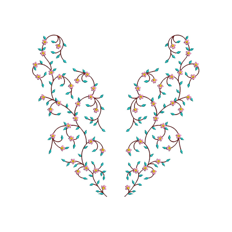 Machine Embroidery Neck Pattern For Kurtis