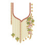 Multi Flower Neck Embroidery Design