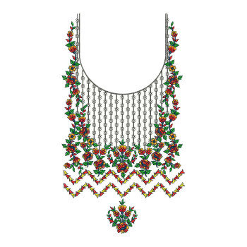 Neck Embroidery Design For Churidar