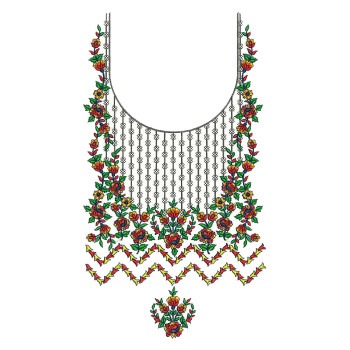 Neck Embroidery Design For Churidar