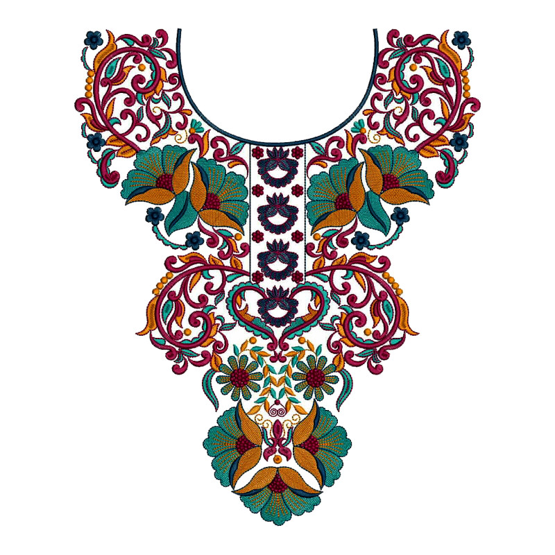 Neck Embroidery Design For Kameez