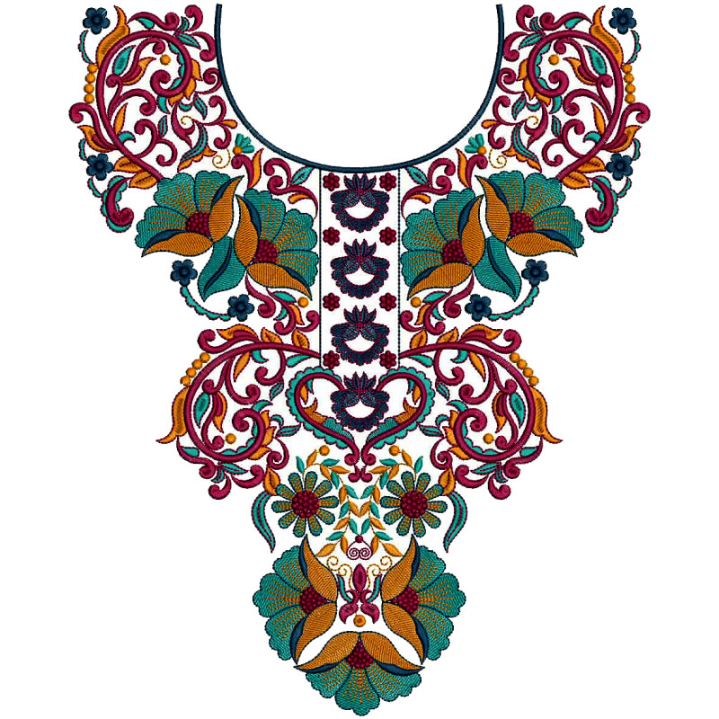 Neck Embroidery Design For Kameez