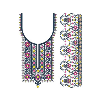 Vector tatreez ornament pattern embroidery design