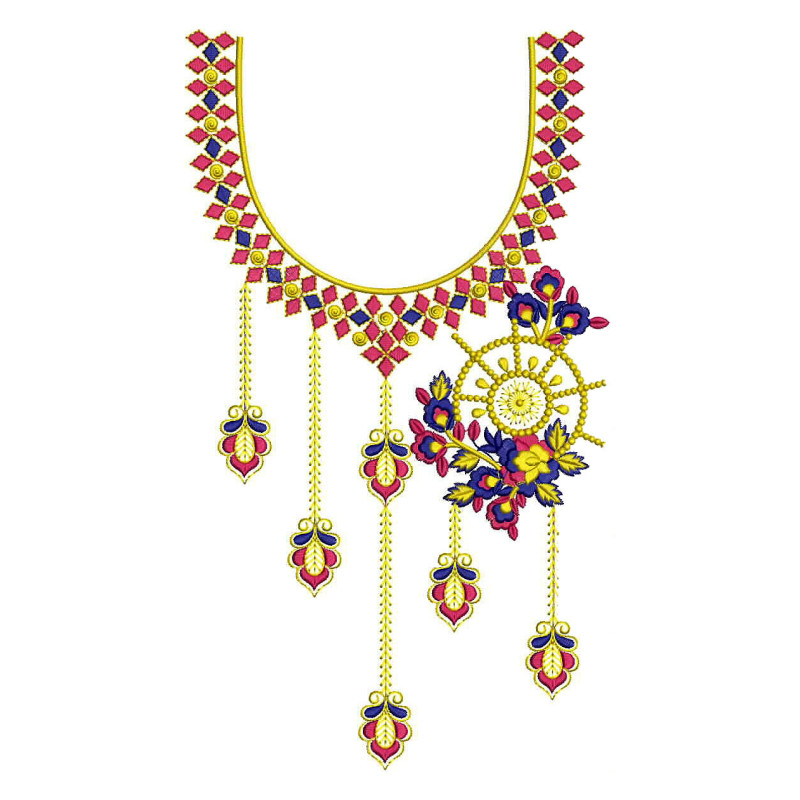 Neck Embroidery Design For Tops