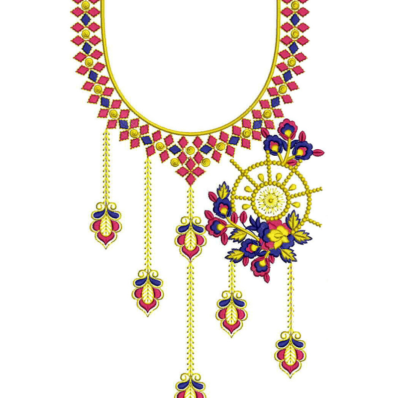 Neck Embroidery Design For Tops