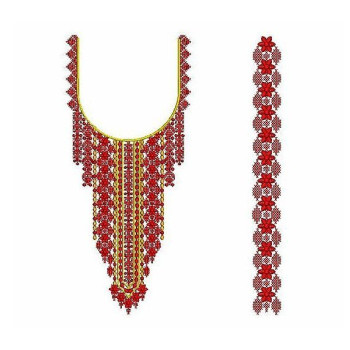 Festive Red Neck embroidery design