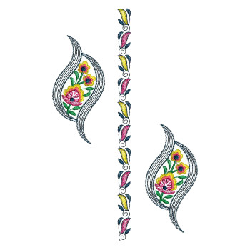 Neck Embroidery Kurti