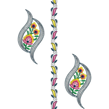 Neck Embroidery Kurti