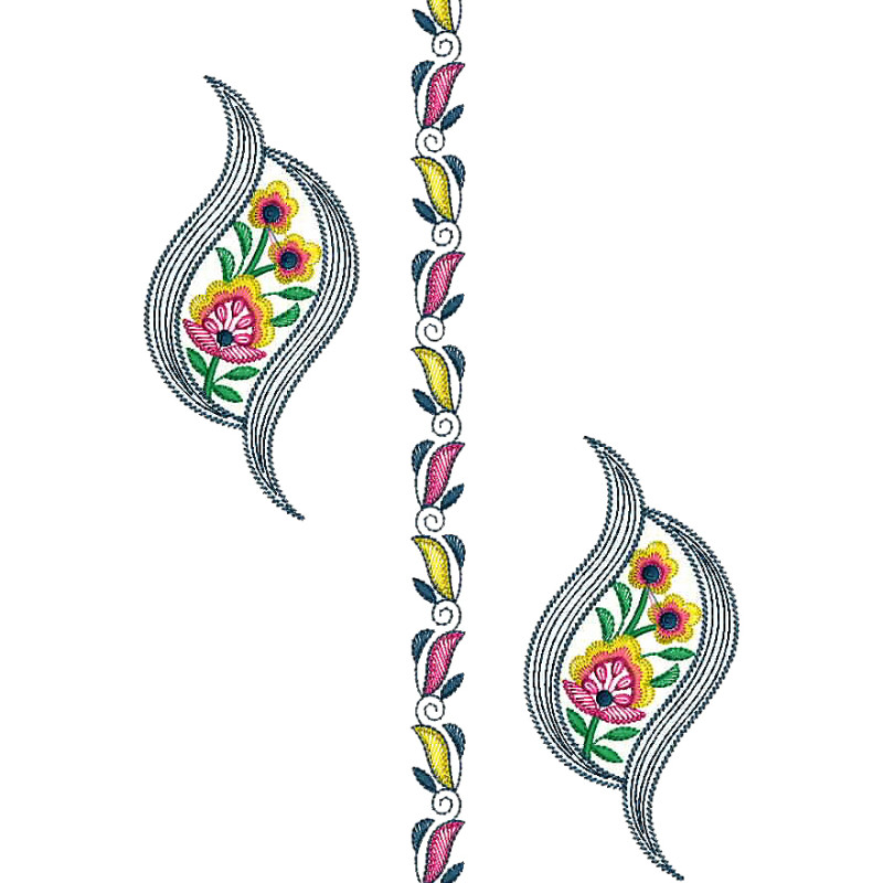 Neck Embroidery Kurti