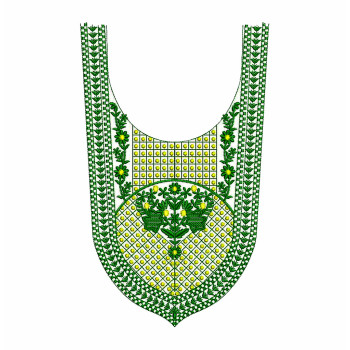 Neck Embroidery Kurti Design