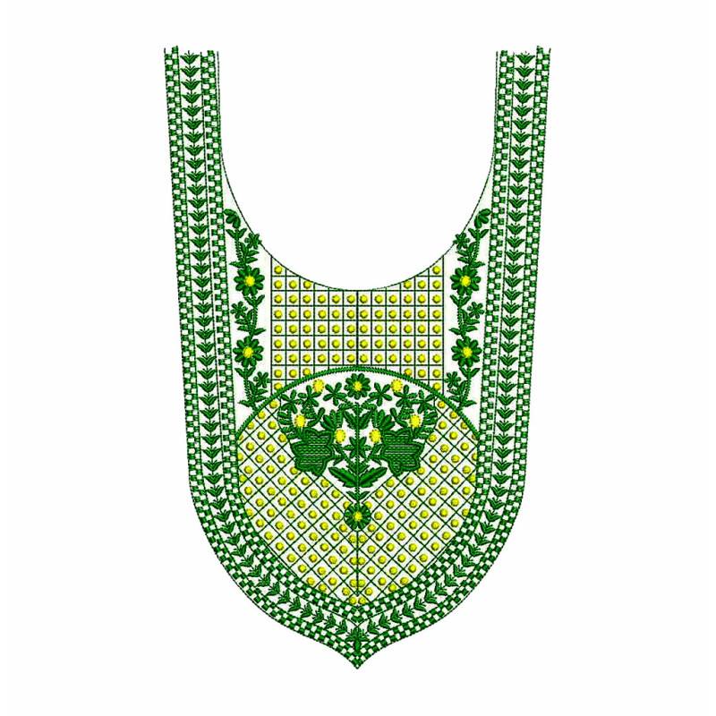 Neck Embroidery Kurti Design