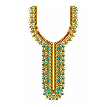 Neck Embroidery Pattern For Kurtis