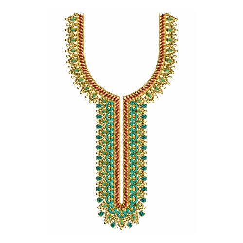 Neck Embroidery Pattern For Kurtis