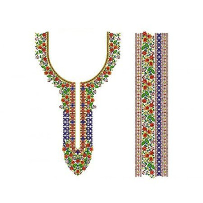 Artisan Duet Neck Embroidery Design