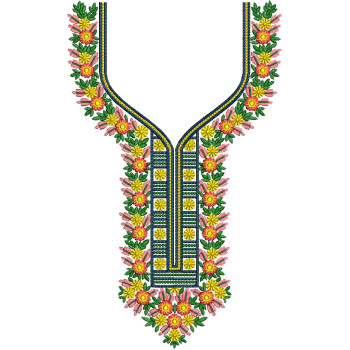 Neckline Embroidery Design For Kurti