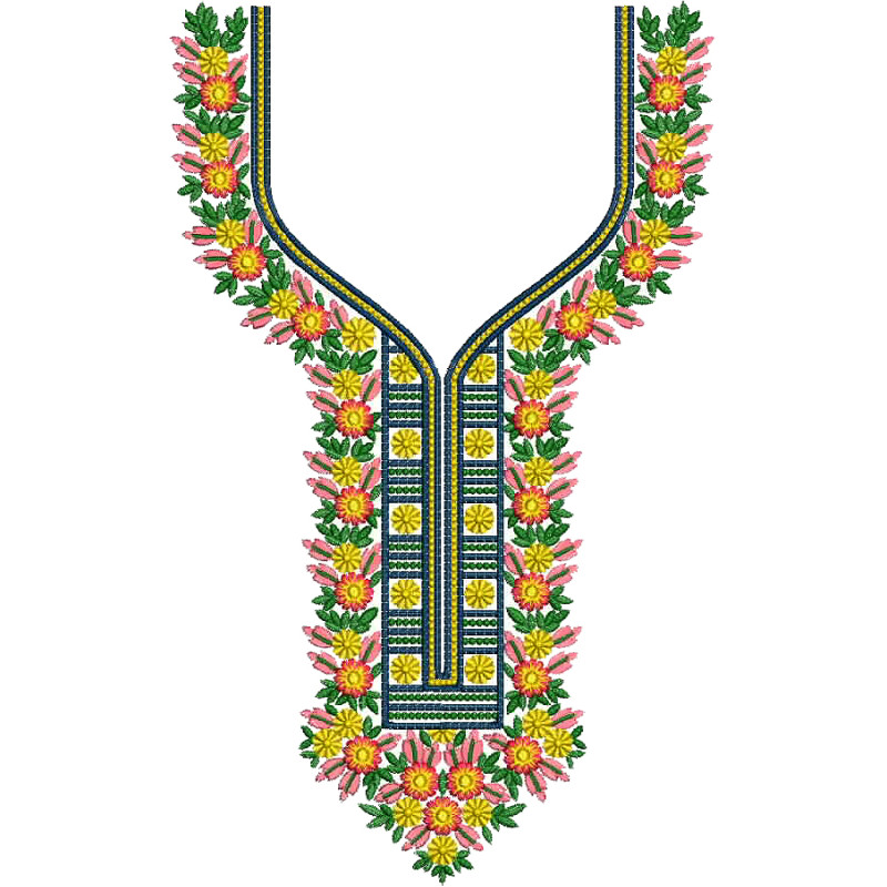 Neckline Embroidery Design For Kurti