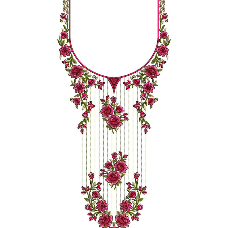 Neckline Embroidery Pattern