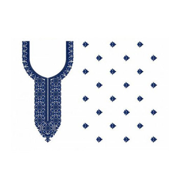 Azure Grid Set Embroidery Design