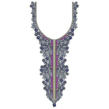 Nigerian Women Neck Dress Embroidery Design