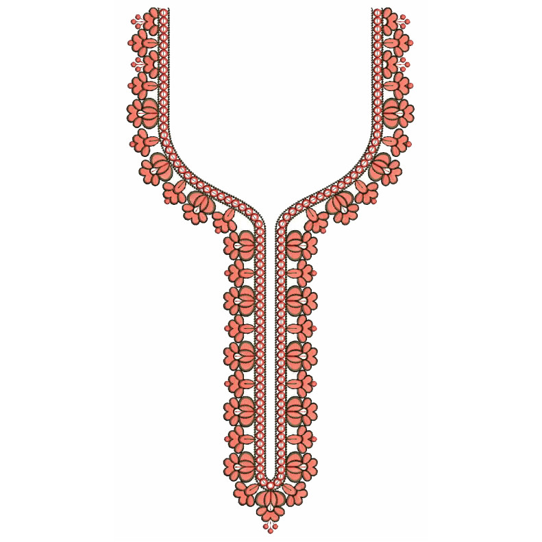 The Coral Neck Embroidery Design