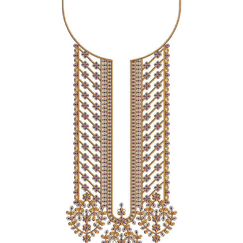 Nighty Neck Embroidery Pattern