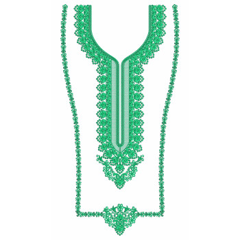 The Emerald Neck Embroidery Design