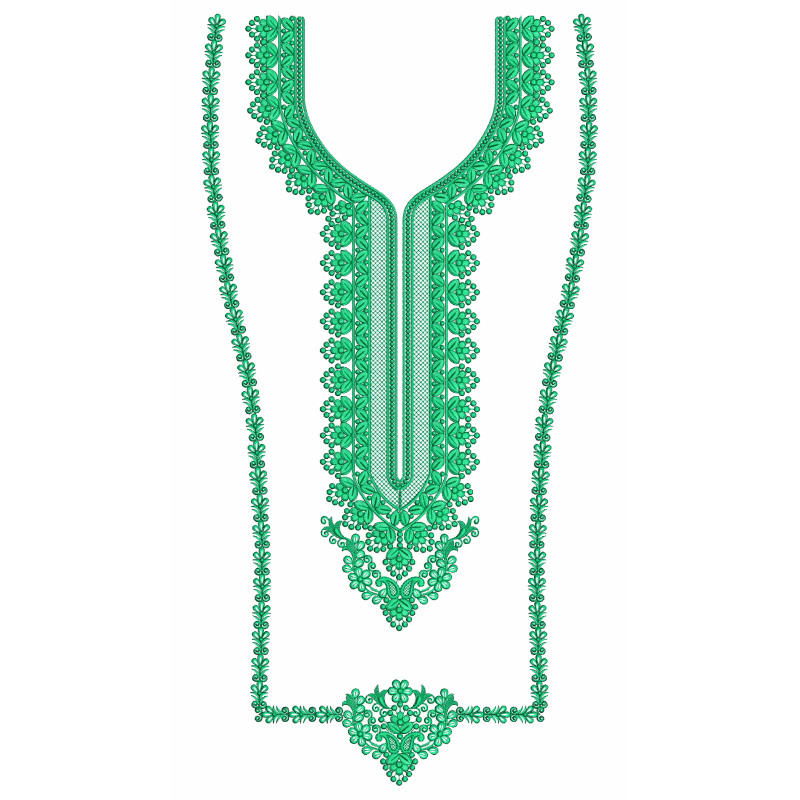 The Emerald Neck Embroidery Design