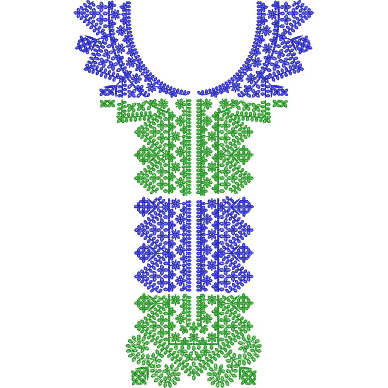 Machine Embroidery Neck Pattern