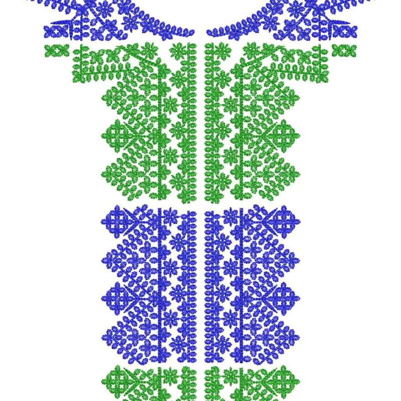 Machine Embroidery Neck Pattern