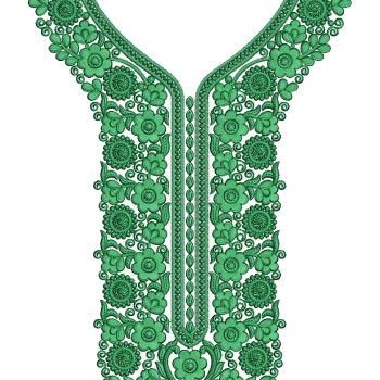 Party Wear Neck Embroidery Design