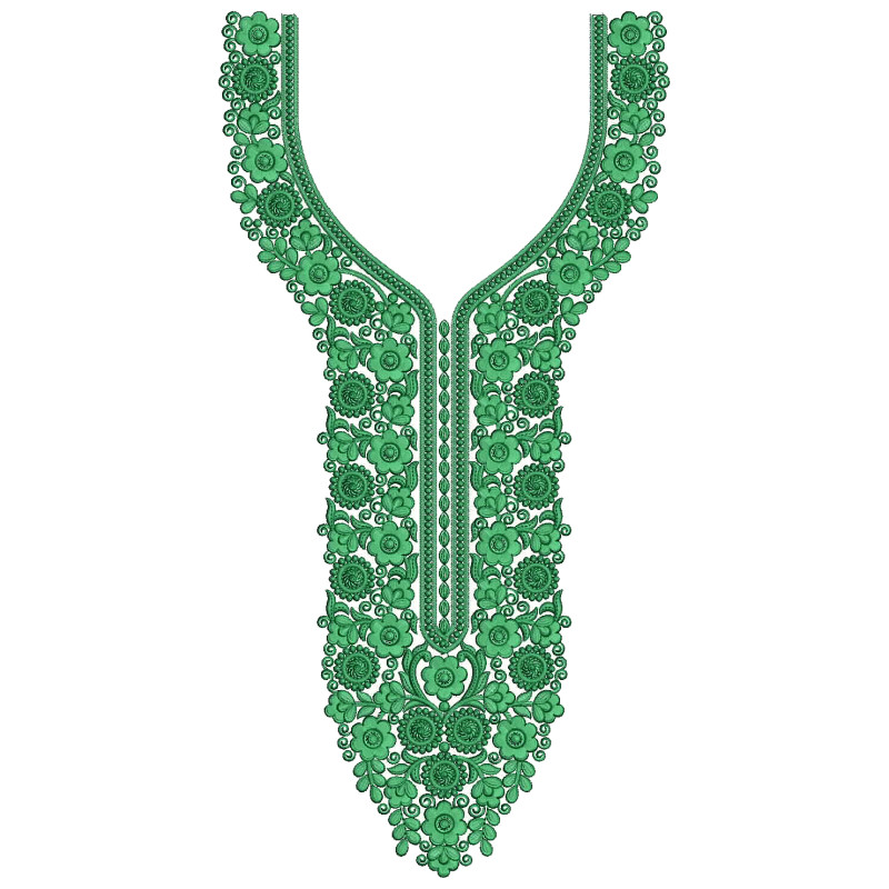 Party Wear Neck Embroidery Design
