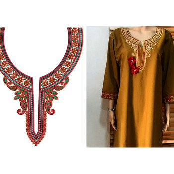 Punjabi Suit Embroidery Design 21721