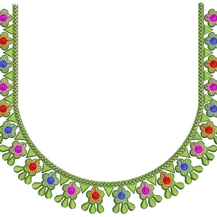 Punjabi Suit Embroidery Neck Designs