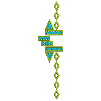 Abstract Geometric Ascent Embroidery Design