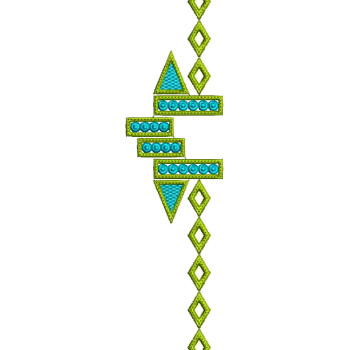 Abstract Geometric Ascent Embroidery Design