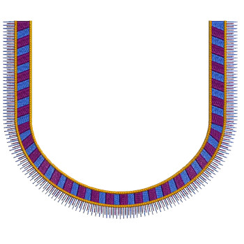 Kundan Kinari Neck Embroidery Design