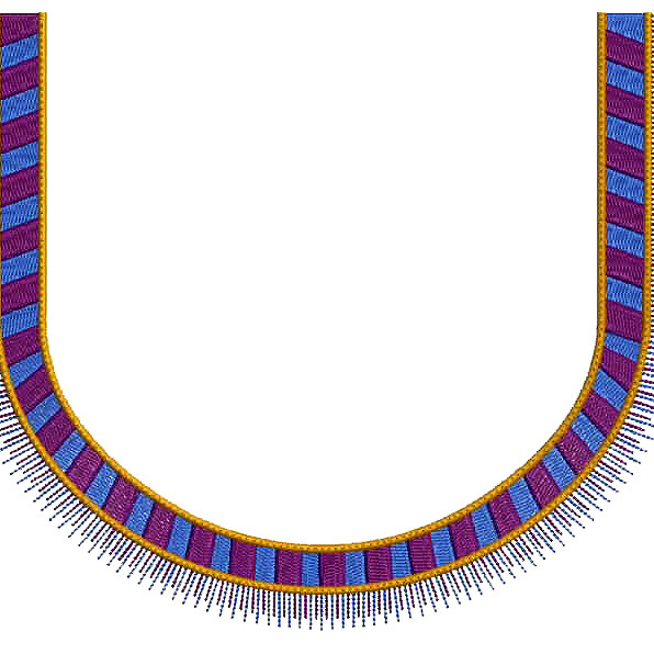 Kundan Kinari Neck Embroidery Design