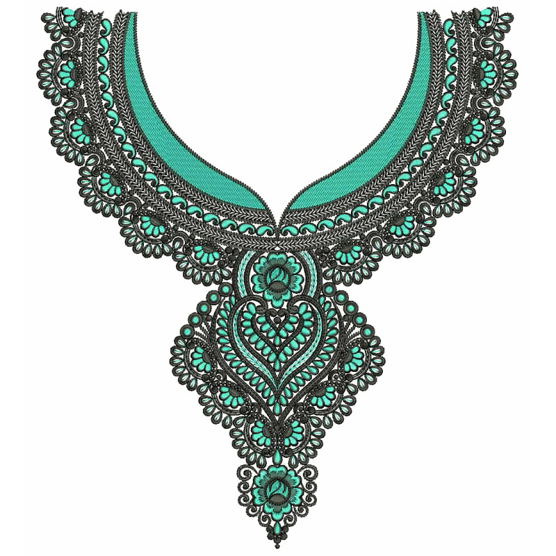 The Jade Meenakari Embroidery Design