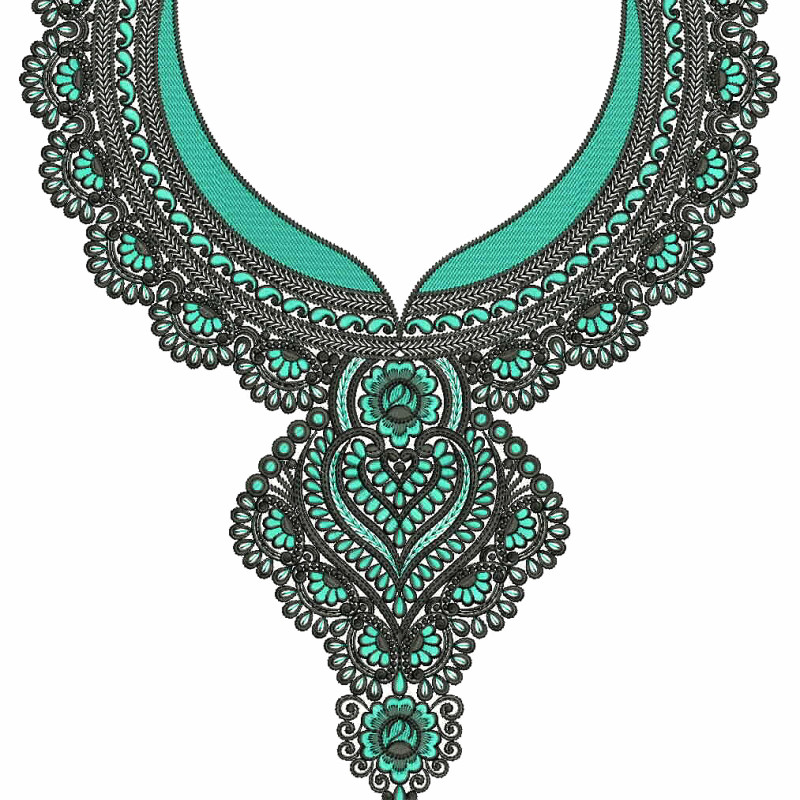 The Jade Meenakari Embroidery Design