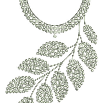 Round Neck Embroidery For Mini Dress