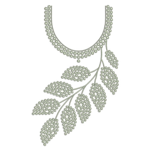 Round Neck Embroidery For Mini Dress