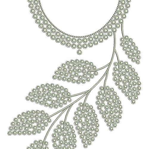 Round Neck Embroidery For Mini Dress